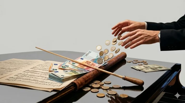 Dirigenten Honorar im Musikverein – Dirigent beim Proben mit seinem Orchester